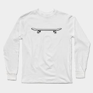 Skateboard Thick Black Lines Long Sleeve T-Shirt